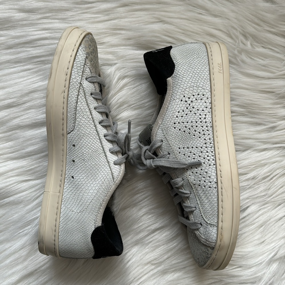 P448 Low Top White Leather Sneakers Size EU35/US5 - Picture 5 of 12